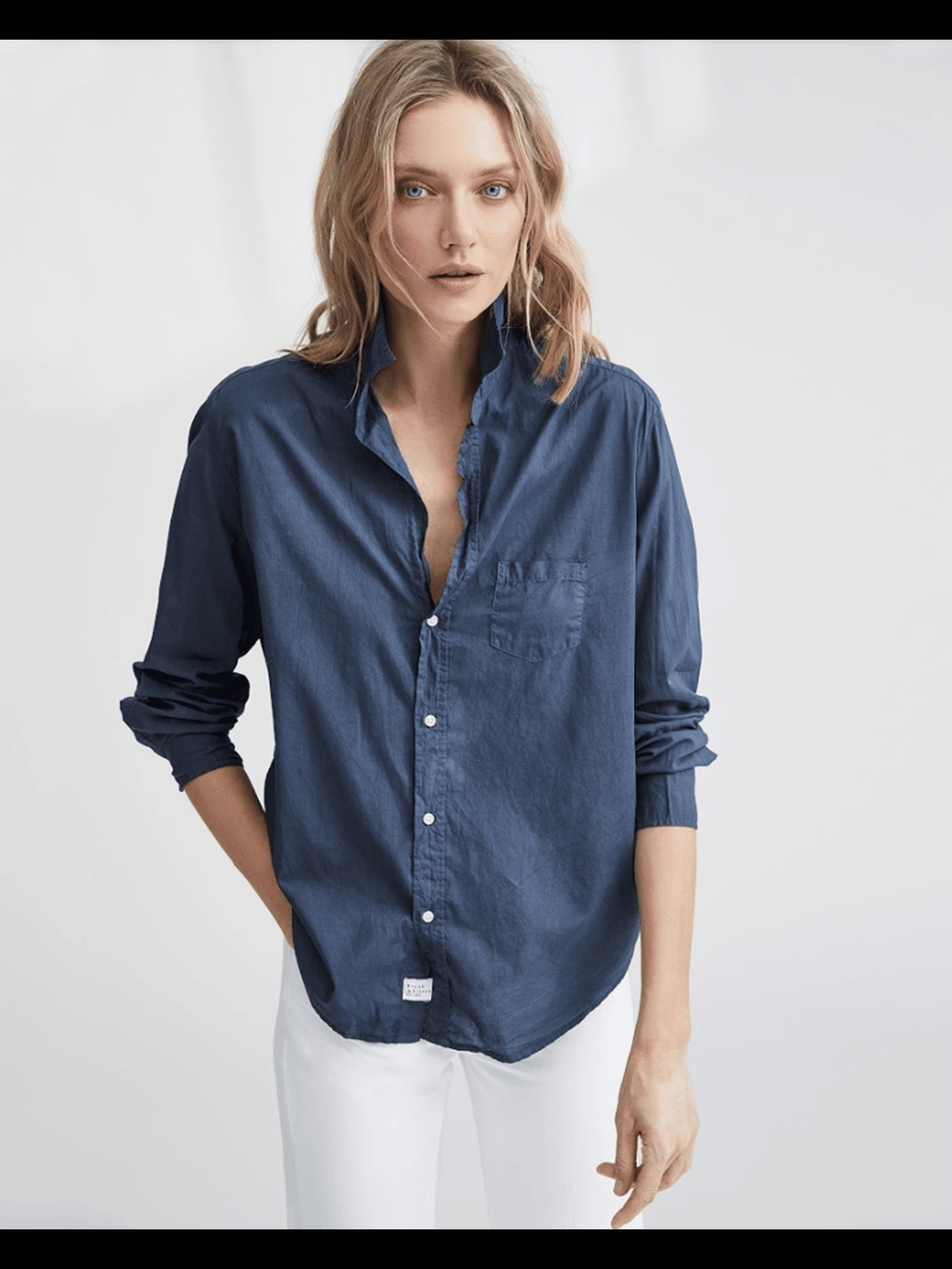 Frank & Eileen Classic Blue Button-Down Women's Shirt